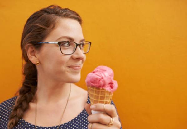 helado de fresa natural